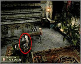 Następnie biegniesz za nią do sklepu z Gambitami [screen 1 ], potem do Sandsea [screen 2 ] - Zakochany Rabanastrańczyk | Dodatkowe elementy gry Final Fantasy XII - Final Fantasy XII - poradnik do gry