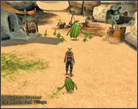 Idź tam i podnieś leżący kwiat [screen 1 ], płyń na przeciwległy brzeg i zbliż się do stojącej tam bandy Cactoidów - Tylna Furtka | Dodatkowe elementy gry Final Fantasy XII - Final Fantasy XII - poradnik do gry