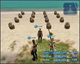 Z ciekawych rzeczy na Phon Coast znajdziesz jedynie obóz łowców nagród oraz pole ze skarbami [screen 2 ] - Phon Coast | Część II | Solucja Final Fantasy XII - Final Fantasy XII - poradnik do gry