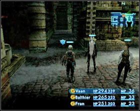 U góry załatw Imperial Marksman po lewej i następnie biegnij w drugą stronę - tu załatw Imperial Hoplite i Marksman - Nalbina Fortress - lochy | Część I | Solucja Final Fantasy XII - Final Fantasy XII - poradnik do gry