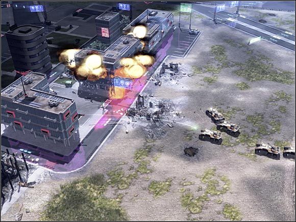 Grenadierzy w Transporterach doskonale nadają się do eliminowania wrogów ukrytych w cywilnych budynkach. - GDI - Pentagon | Command & Conquer 3 Wojny o Tyberium - Command & Conquer 3: Wojny o Tyberium - poradnik do gry