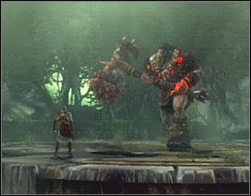 Gdy pokonasz wszystkich zombich, barbarzyńca urośnie go gigantycznych rozmiarów - The Bog of the Forgotten | Solucja God of War II - God of War II - poradnik do gry