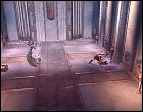 Przepłyń przez wypełniony krwią kanał (uważaj na kolce) - Garden of the Gods | Solucja God of War II - God of War II - poradnik do gry