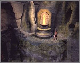 Zejdź teraz na sam dół po wspomnianej ścianie, przejdź kawałek w lewo i zniszcz wyróżniający się fragment skały (screen po lewej na dole) - zdobędziesz kolejne Phoenix Feather - The Temple of Lahkesis (2) | Solucja God of War II - God of War II - poradnik do gry