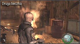 W pobliżu początkowego położenia (po pierwszej scence), na prawo od Ciebie stać będzie jeszcze jedna wybuchowa beczka - Boss (2-3) - Chief | Solucja Resident Evil 4 - Resident Evil 4 - PC - poradnik do gry