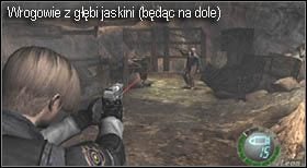 Schodząc na dół zostaniesz zaatakowany przez kolejnych oponentów - Castle (4-2) - kopalnia | Solucja Resident Evil 4 - Resident Evil 4 - PC - poradnik do gry