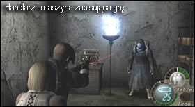 Wchodząc do pomieszczenia tam znajdującego się będziesz mógł zapisać stan gry oraz przeprowadzić transakcje handlowe - Island (5-2) - zręcznościowe dźwignie | Solucja Resident Evil 4 - Resident Evil 4 - PC - poradnik do gry
