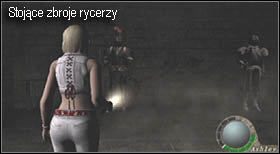 Będąc tam możesz niczego się nie obawiać i iść jedyną dostępną drogą, aż dotrzesz do większej komnaty - Castle (3-4) - rycerze | Solucja Resident Evil 4 - Resident Evil 4 - PC - poradnik do gry