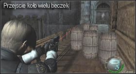 W okolicy znajdują się zamknięte drzwi prowadzące do skarbu - niestety w tym momencie nie zdobędziesz go, gdyż do otwarcia przejścia potrzebna jest druga osoba (Ashley) - Castle (3-2) - zewnętrzny balkon | Solucja Resident Evil 4 - Resident Evil 4 - PC - poradnik do gry
