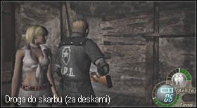 Zanim jednak udasz się tam, skręć w prawo do drzwi wiodących do pomieszczenie pod kładką - Village (2-3) - arena | Solucja Resident Evil 4 - Resident Evil 4 - PC - poradnik do gry