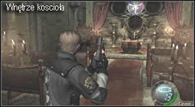 Włóż odpowiedni przedmiot w miejsce na drzwiach i otwórz je - Village (2-1) - kościół i spotkanie Ashley | Solucja Resident Evil 4 - Resident Evil 4 - PC - poradnik do gry