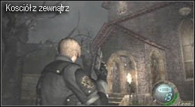 U jej końca zaatakują Cię zmutowane psy (wyłącznie na poziomie medium, grając na easy nigdy ich nie spotkasz) - Village (2-1) - kościół i spotkanie Ashley | Solucja Resident Evil 4 - Resident Evil 4 - PC - poradnik do gry