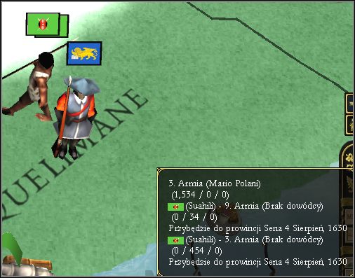 Na podstawie takich informacji jesteśmy w stanie ocenić kiedy nasz nieprzyjaciel znajdzie się w docelowej prowincji. - Strategia | Wojna w Europa Universalis III - Europa Universalis III - poradnik do gry