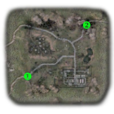 Zielone punkty na mapie - Mapa ogólna | Magazyny wojskowe w Stalker Cień Czarnobyla - S.T.A.L.K.E.R.: Cień Czarnobyla - poradnik do gry