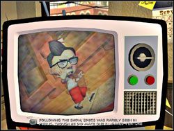 Zaraz po wejściu do pomieszczenia Sam odruchowo włączył telewizor - Psychoterapia grupowa | I. Culture Shock | Sam & Max Sezon 1 - Sam & Max: Sezon 1 - poradnik do gry