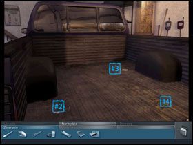 Zdejmij taśmą klejącą odcisk bieżnika koła (#1), a następnie zajrzyj na tył auta - Ubaw po pachy w trupach (3) | Śledztwo #4 | CSI Kryminalne Zagadki Las Vegas - CSI: Kryminalne Zagadki Las Vegas - poradnik do gry