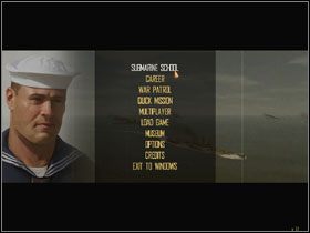 Główne menu gry w całej okazałości - Główne menu gry | Pierwsze kroki w Silent Hunter 4 Wolves of the Pacific - Silent Hunter 4: Wolves of the Pacific - poradnik do gry