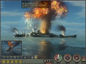 Torpeda uderzyła w cel! Druga torpeda uderzyła w cel ... - Torpedo Attack - Tryb swobodny w zanurzeniu | Submarine School w Silent Hunter 4 - Silent Hunter 4: Wolves of the Pacific - poradnik do gry