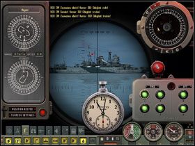 Przytrzymując LPM przeciągamy tarczę pomiarową tak, aby wartość 9 węzłów znalazła się na wysokości pina na godzinie 9. - Torpedo Attack - Tryb zaawansowany praktyka (2) | Submarine School - Silent Hunter 4: Wolves of the Pacific - poradnik do gry