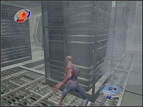 Jeśli w nie wejdziesz to z sąsiedniego pomieszczenia wbiegnie kilku żołnierzy [1] - Part 2 - Mind Control - Scorpion - Spider-Man 3: The Game - poradnik do gry