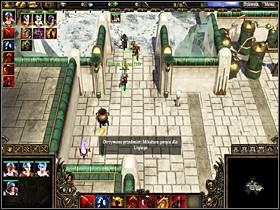 Podejdź do kotła stojącego przed drzwiami komnaty i tak długo mieszaj niebieską i żółtą substancję, aż otrzymasz zieloną miksturę (otrzymano przedmiot: mikstura gorąca dla Urgiego ) - OKRĘT-MIASTO cz.2 - SpellForce 2: Władca Smoków - poradnik do gry