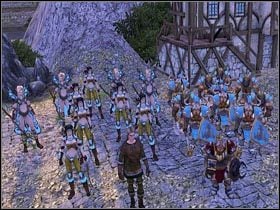 Rozpocznij budowę umocnień, równocześnie nie zapominając o tworzeniu swoich wojsk - ZACHODNIA GARDA cz.1 - SpellForce 2: Władca Smoków - poradnik do gry