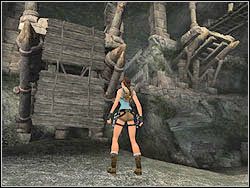 Wskocz po wielkim głazie na kamienną platformę, ciągnącą się wokół areny i skieruj w lewo - 02. Górskie Jaskinie | Peru w Tomb Raider Anniversary - Tomb Raider: Anniversary - poradnik do gry