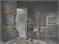 Udaj się w prawo i skacząc po dwóch krawędziach osiągnij piętro wyżej, ale nie wchodź na ten poziom - 02. Górskie Jaskinie | Peru w Tomb Raider Anniversary - Tomb Raider: Anniversary - poradnik do gry