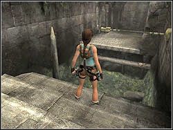 Zejdź łagodnym zejściem w dół, a po przejściu kawałka dużymi schodami do góry - 02. Górskie Jaskinie | Peru w Tomb Raider Anniversary - Tomb Raider: Anniversary - poradnik do gry