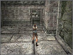 Zwróć się w lewo i sforsuj wysoką ścianę przeskakując w górę z krawędzi na krawędź - 02. Górskie Jaskinie | Peru w Tomb Raider Anniversary - Tomb Raider: Anniversary - poradnik do gry