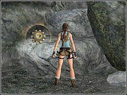 Skieruj się na lewo od wodospadu i zabierz Kółko zębate 1 - 04. Zaginiona Dolina (1) | Peru w Tomb Raider Anniversary - Tomb Raider: Anniversary - poradnik do gry