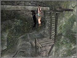 Zwróć się na prawo, twoim zadaniem jest osiągnąć biegnący tam wzdłuż ściany występ skalny - 04. Zaginiona Dolina (2) | Peru w Tomb Raider Anniversary - Tomb Raider: Anniversary - poradnik do gry