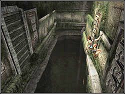 Gdy droga wzdłuż ściany się skończy, wybij się na drabinę w przeciwległym murze - 05. Grobowiec Qualopeca (2) | Peru w Tomb Raider Anniversary - Tomb Raider: Anniversary - poradnik do gry