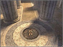 Idź środkową nawą i podejdź do kamiennej płyty z wyrzeźbionym słońcem - 06. Świątynia św. Franciszka (1) | Grecja w Tomb Raider Anniversary - Tomb Raider: Anniversary - poradnik do gry