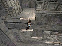 Ponownie wskocz na półkę po prawej stronie, chwyć okratowaną skrzynię i pociągnij ją do tyłu maksymalnie wysuwając - 06. Świątynia św. Franciszka (3) | Grecja w Tomb Raider Anniversary - Tomb Raider: Anniversary - poradnik do gry