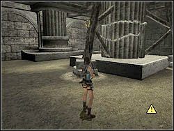 Korytarz poprowadzi cię w dół i zawiedzie do piwnicy, w której znajdują się fundamenty kolumn z głównej sali - 08. Pałac Midasa (2) | Grecja w Tomb Raider Anniversary - Tomb Raider: Anniversary - poradnik do gry