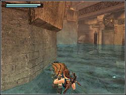 Teraz musisz dotrzeć do umieszczonego gdzieś pod lustrem wody mechanizmu z dźwignią - 08. Pałac Midasa (2) | Grecja w Tomb Raider Anniversary - Tomb Raider: Anniversary - poradnik do gry