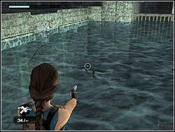 Podejdź do brzegu basenu i zerknij na wodę - 09. Grobowiec Tihocana (1) | Grecja w Tomb Raider Anniversary - Tomb Raider: Anniversary - poradnik do gry