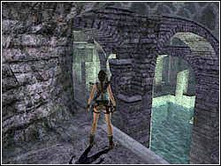 Stojąc na półce zwróć się na prawo, w stronę muru i wskocz na występy - 09. Grobowiec Tihocana (2) | Grecja w Tomb Raider Anniversary - Tomb Raider: Anniversary - poradnik do gry