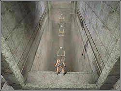 Za pierwszym załomem w lewo miń pojedyncze, miażdżące wrota i zatrzymaj się tuż za nimi - 11. Obelisk Khamoon (2) | Egipt w Tomb Raider Anniversary - Tomb Raider: Anniversary - poradnik do gry