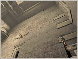 Powyżej ciebie znajduje się występ, który jest odrobinę za wysoko i nie możesz go sięgnąć - 11. Obelisk Khamoon (4 | Egipt w Tomb Raider Anniversary - Tomb Raider: Anniversary - poradnik do gry