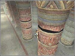 Wskocz na pierwszą kolumnę po prawej i wespnij się po szczelinach do góry - 12. Sanktuarium Dziecięcia (5) | Egipt w Tomb Raider Anniversary - Tomb Raider: Anniversary - poradnik do gry