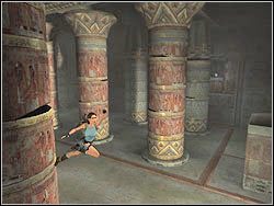 Wskocz ponownie na pierwszą kolumnę z prawej w pierwszym rzędzie - 12. Sanktuarium Dziecięcia (5) | Egipt w Tomb Raider Anniversary - Tomb Raider: Anniversary - poradnik do gry