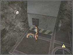 Opuść się w dół na stalowy podest i podnieś zielony bezpiecznik - 13. Kopalnie Natli (1) | Zaginione Miasto w Tomb Raider Anniversary - Tomb Raider: Anniversary - poradnik do gry