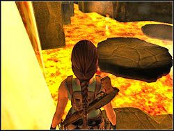 Zlokalizuj dwie pływające na powierzchni lawy platformy - 15. Ostateczne starcie (2) | Zaginione Miasto w Tomb Raider Anniversary - Tomb Raider: Anniversary - poradnik do gry