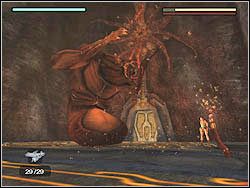 W tym czasie każda woja kula zabiera Gigantowi z kokonu wiele energii - Bossowie (2) | Przeciwnicy w Tomb Raider Anniversary - Tomb Raider: Anniversary - poradnik do gry