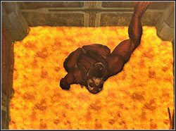 Po odstrzeleniu obu łap ustaw się przy krawędzi przepaści i gdy stwór rzuci się na ciebie, uskocz w bok - Bossowie (2) | Przeciwnicy w Tomb Raider Anniversary - Tomb Raider: Anniversary - poradnik do gry