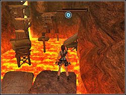 Z kształtownika skocz na krawędź w wysokiej konstrukcji tuż obok - 13. Kopalnie Natli (3 | Zaginione Miasto w Tomb Raider Anniversary - Tomb Raider: Anniversary - poradnik do gry