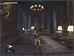 Wejdź teraz w pierwsze drzwi po lewej na półpiętrze - Posiadłość Croftów (3) | Trening w Tomb Raider Anniversary - Tomb Raider: Anniversary - poradnik do gry