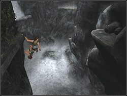 Przejdź w prawo i opuść się niżej - Poziom 02. Górskie Jaskinie (1) | Sekrety w Tomb Raider Anniversary - Tomb Raider: Anniversary - poradnik do gry